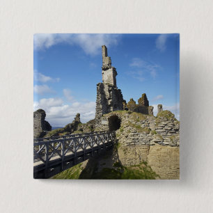 Castle Sinclair Girnigoe, Wick, Caithness, 15 Cm Square Badge