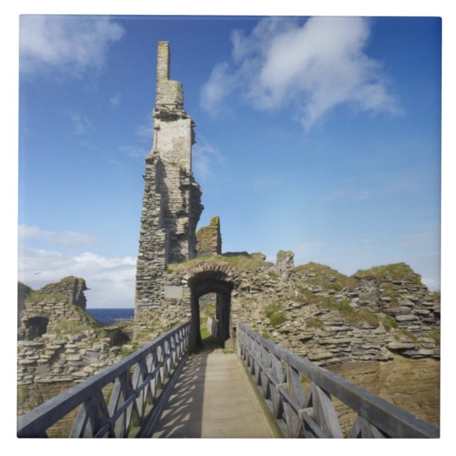 Castle Sinclair Girnigoe, Wick, Caithness, 2 Ceramic Tile (Front)