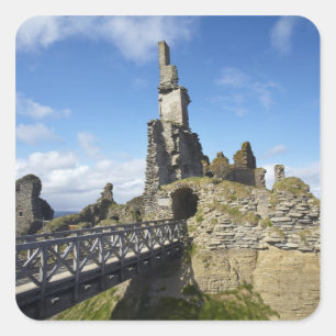 Castle Sinclair Girnigoe, Wick, Caithness, Square Sticker