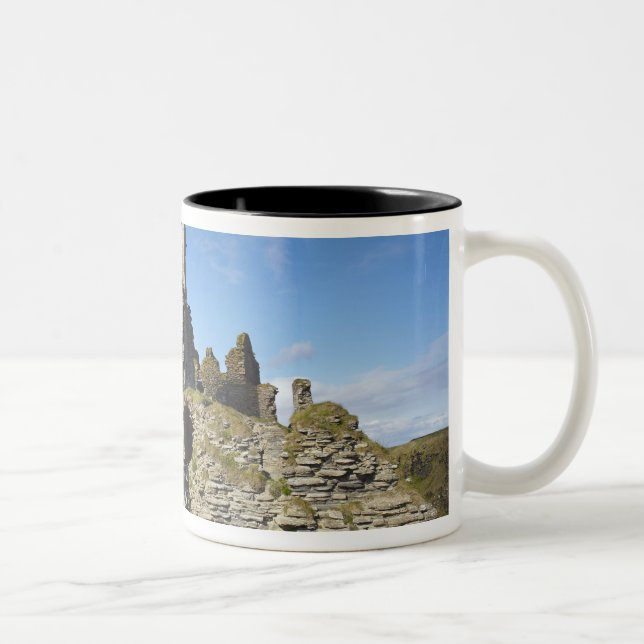 Castle Sinclair Girnigoe, Wick, Caithness, Two-Tone Coffee Mug (Right)