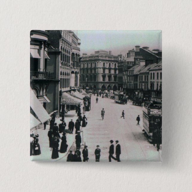 Castle Square, Belfast, c.1902 15 Cm Square Badge (Front)