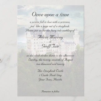 Castle Theme Wedding Invitation