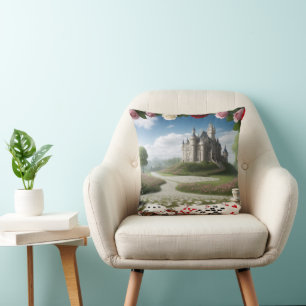 Castle Through the Wonderland Portal Cushion