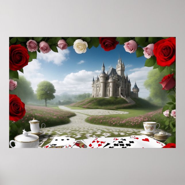 Castle Through the Wonderland Portal Poster (Front)