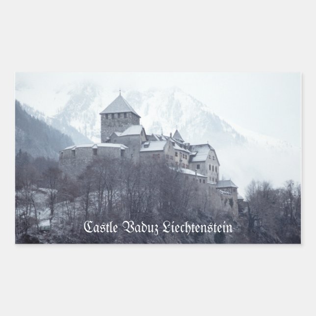 Castle Vaduz Liechtenstein Rectangular Sticker (Front)