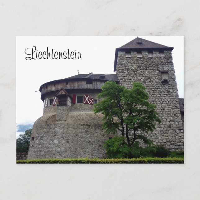 castle vaduz tree postcard (Front)