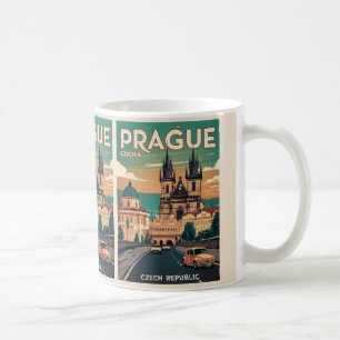 castle vintage travel prague czech republic gifts coffee mug