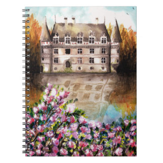 Castle watercolor notebook