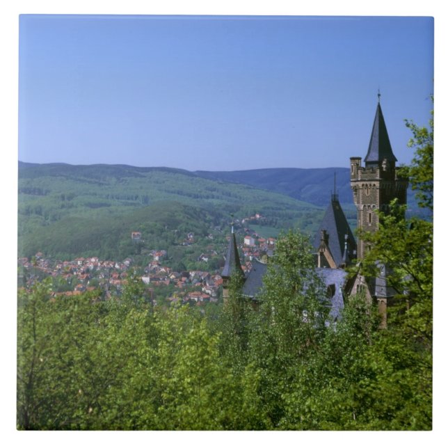 Castle, Wernigerode, Saxony Anhalt, Germany Ceramic Tile (Front)