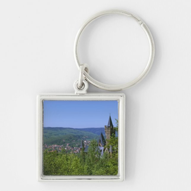 Castle, Wernigerode, Saxony Anhalt, Germany Key Ring (Front)