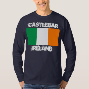 Castlebar, Ireland with Irish flag T-Shirt