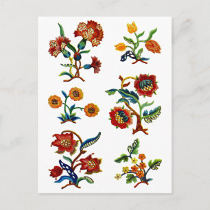 Castlemane Jacobean Embroidery Postcard