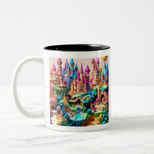 "Castles of Enchantment" Two-Tone Coffee Mug (Left)