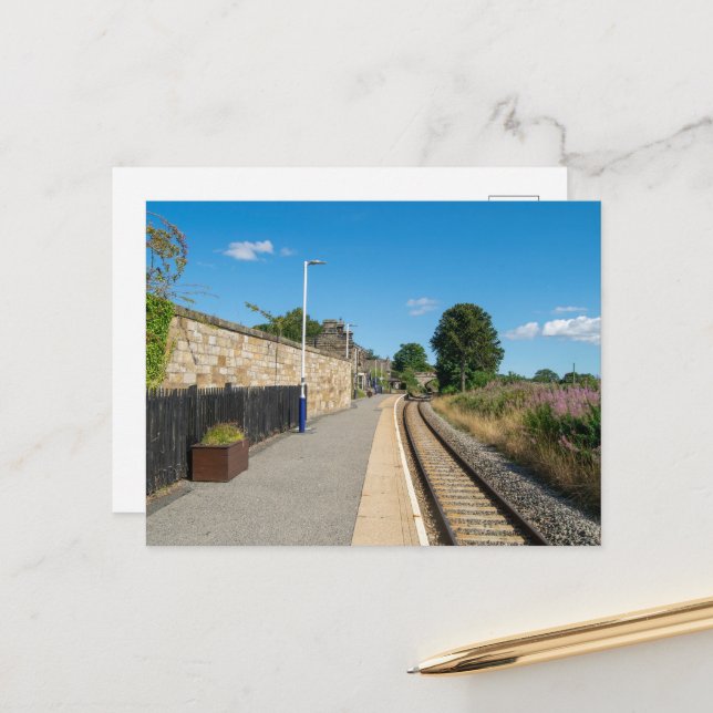 Castleton Moor Railway Station Postcard (Front/Back In Situ)