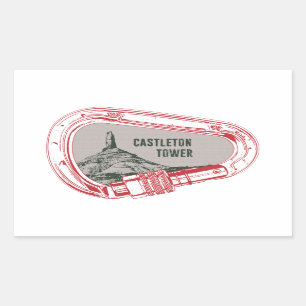 Castleton Tower Climbing Carabiner Rectangular Sticker