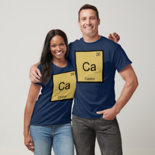 Castor Name Chemistry Element Periodic Table T-Shirt