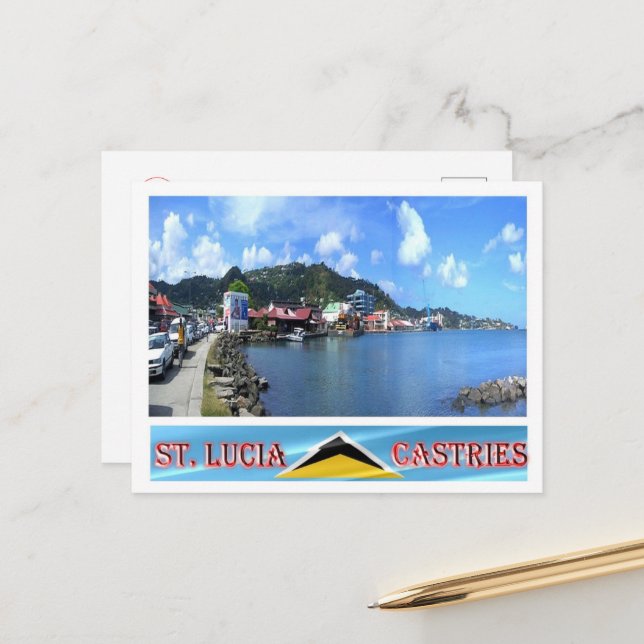 Castries - Saint Lucia - Panorama - Postcard (Front/Back In Situ)