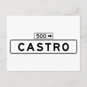 Castro St., San Francisco Street Sign Postcard