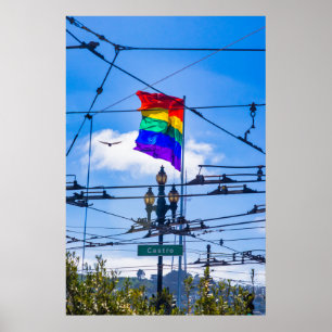 Castro Street Rainbow Flag San Francisco – LGBTQ+ Poster