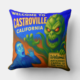 CASTROVILLE, CALIFORNIA 20X20 INCH THROW PILLOW. CUSHION