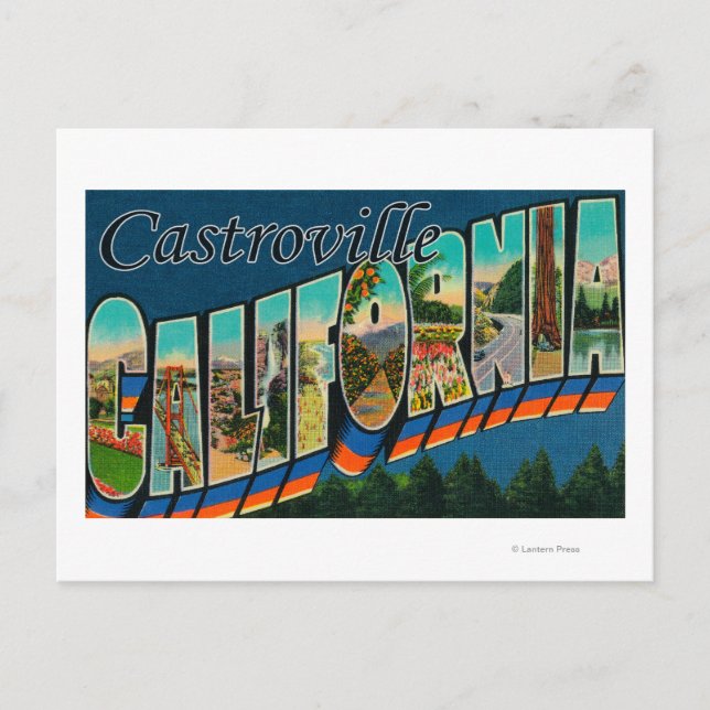 Castroville, California - Large Letter Scenes Postcard (Front)
