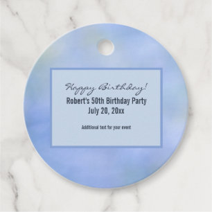 Casual Abstract Blue Yellow Pattern Event Favour Tags