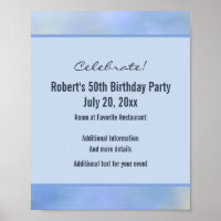 Casual Abstract Blue Yellow Pattern Event