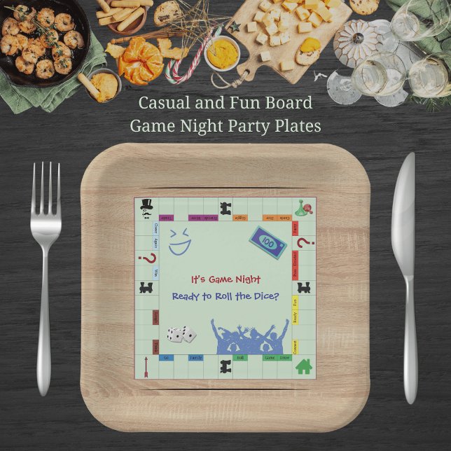 Casual and Fun Board Game Night Party Plates (Casual and Fun Board Game Night Party Plates)