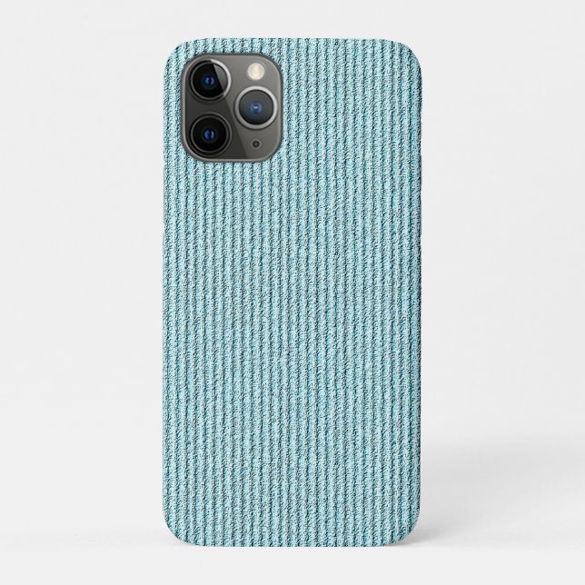 Casual Aqua Corduroy Stripe Pattern  Case-Mate iPhone Case (Back)