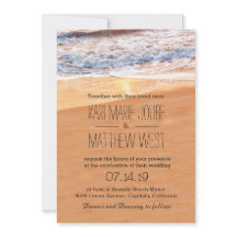 Casual Beach Wedding Gold Waves