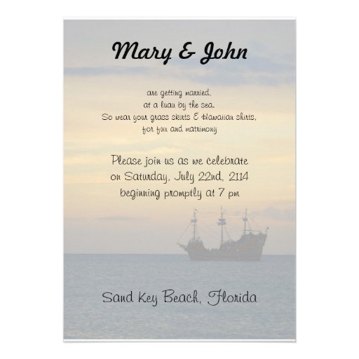 Casual Beach Wedding Invitations 9