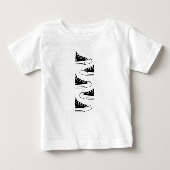 Casual Black Sneakers Baby T-Shirt (Front)
