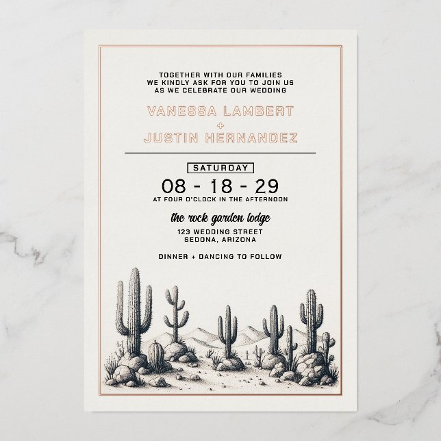 Casual Cactus Wedding (Front)