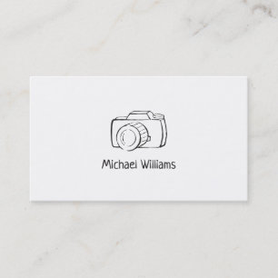 Casual Camera Scribble Freelance Photographer Business Card