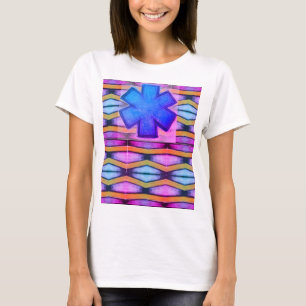 Casual chevron purple orange EMT  T-Shirt