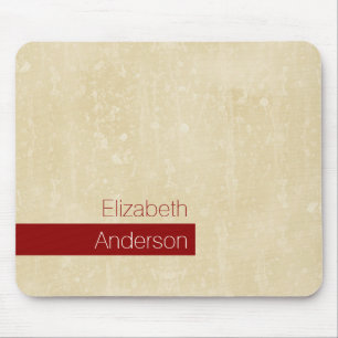 Casual Chic Beige Grunge With Modern Style Name Mouse Pad