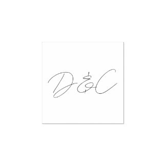 Casual Chic Handwriting Style Wedding Rubber Stamp