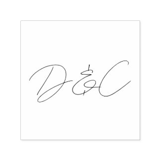 Casual Chic Handwriting Style Wedding Self-inking Stamp