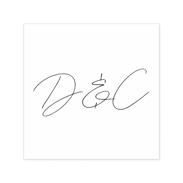 Casual Chic Handwriting Style Wedding Self-inking Stamp (Design)