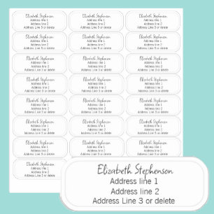 Casual Clear Three Line Return Address Transparent