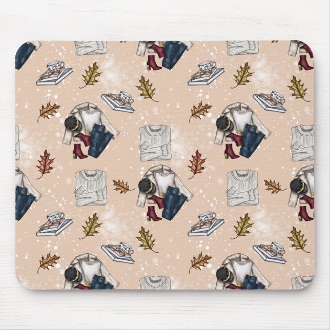 Casual Clothes in Fall Mouse Pad (Front)
