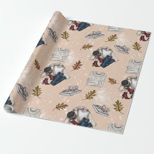 Casual Clothes in Fall Wrapping Paper