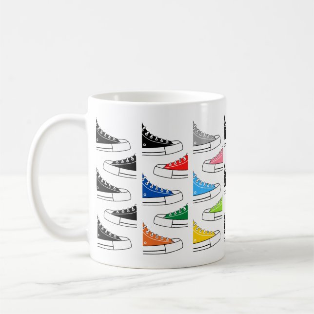 Casual Colourful Sneakers 11 oz. Coffee Tea Mug (Left)