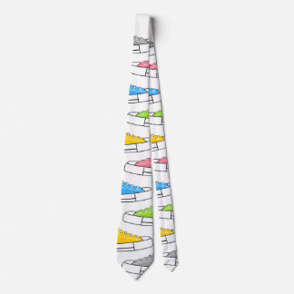 Casual Colourful Sneakers Unisex Neck Tie