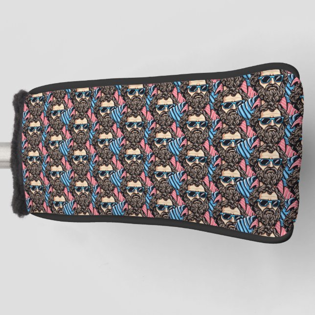 Casual Cool Philosopher Look Golf Head Cover (Front)