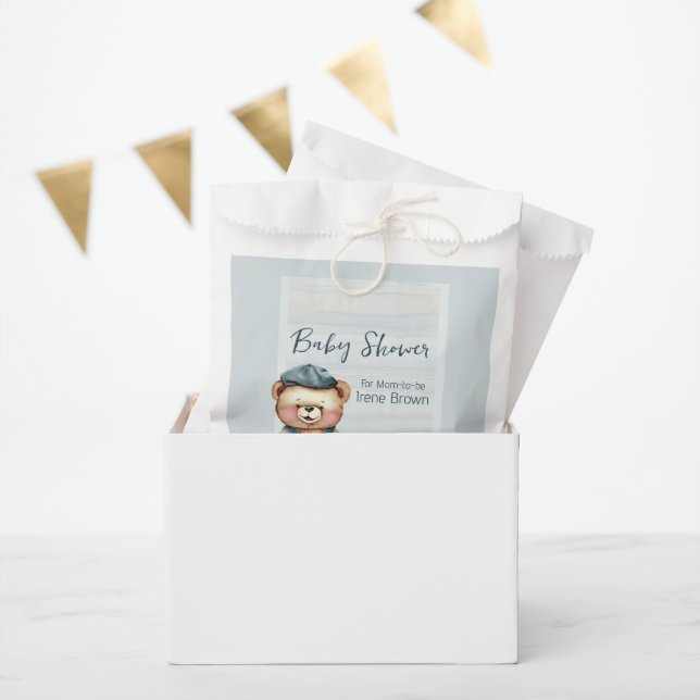 Casual Cosy Baby Shower Personalised Favour Bag (Party)