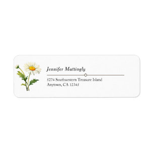 Casual Country Daisy Return Address Label