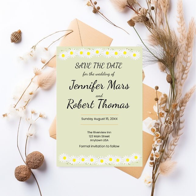 Casual Daisy Wedding  Save The Date (Creator Uploaded)