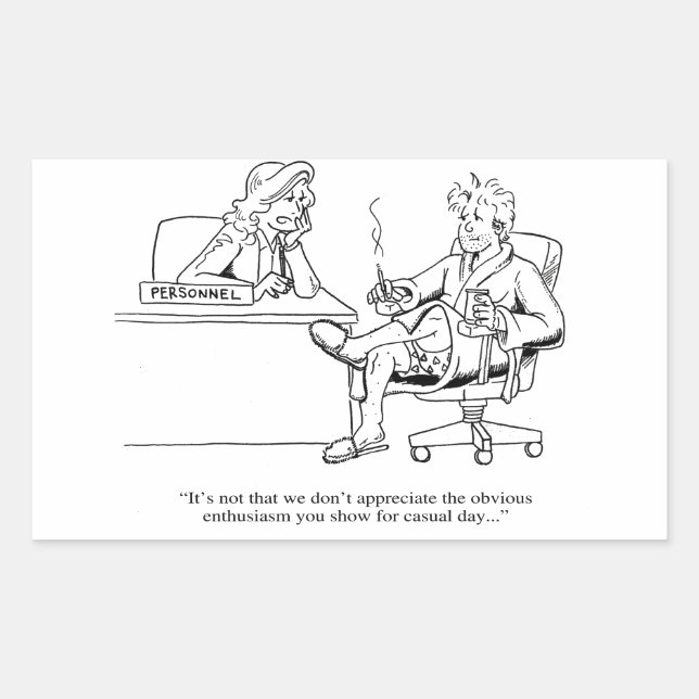 Casual Day Rectangular Sticker (Front)