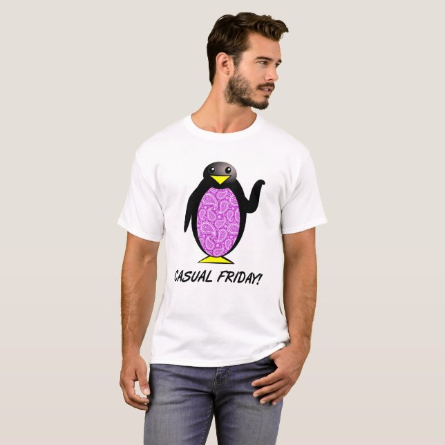 Casual Friday Penguin Funny Tshirt (Front Full)